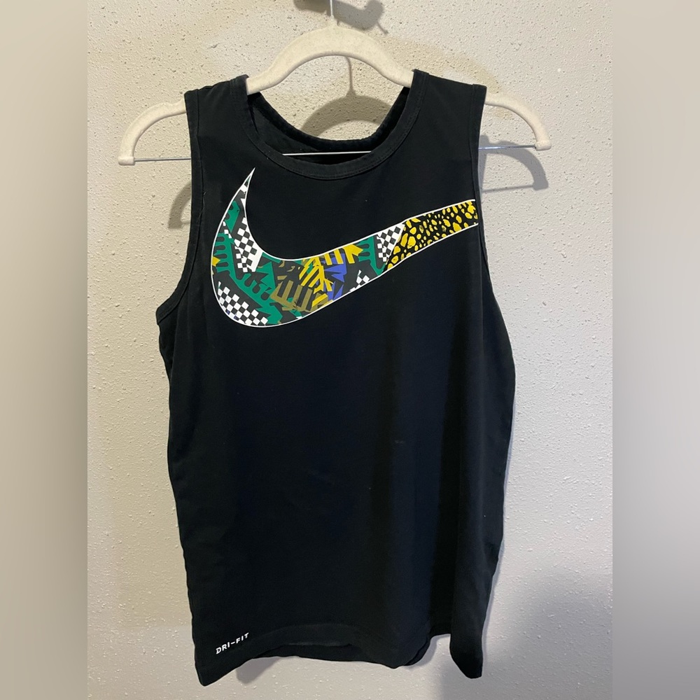 Nike Black Dri-Fit Cotton Muscle Shirt.